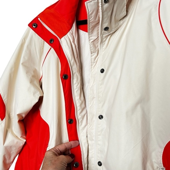 Columbia Off White/Orange Omni Shield Water Resistant Full Zip/Snap Closure XL - Picture 3 of 16